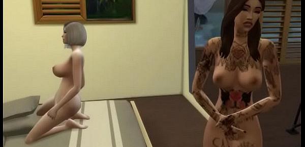  Lesbian Milf and Teen Lick Pussy Sims 4